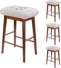 Rectangular Stool Cushion Set of 4 - Soft Saddle Bar Stool Pads