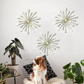 ZEXUIRU Gold Metal Jeweled Wall Art Set for Home Decor