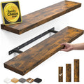 Floating Shelves 24in Rustic Wood Wall Mounted Shelf - Minimal Display