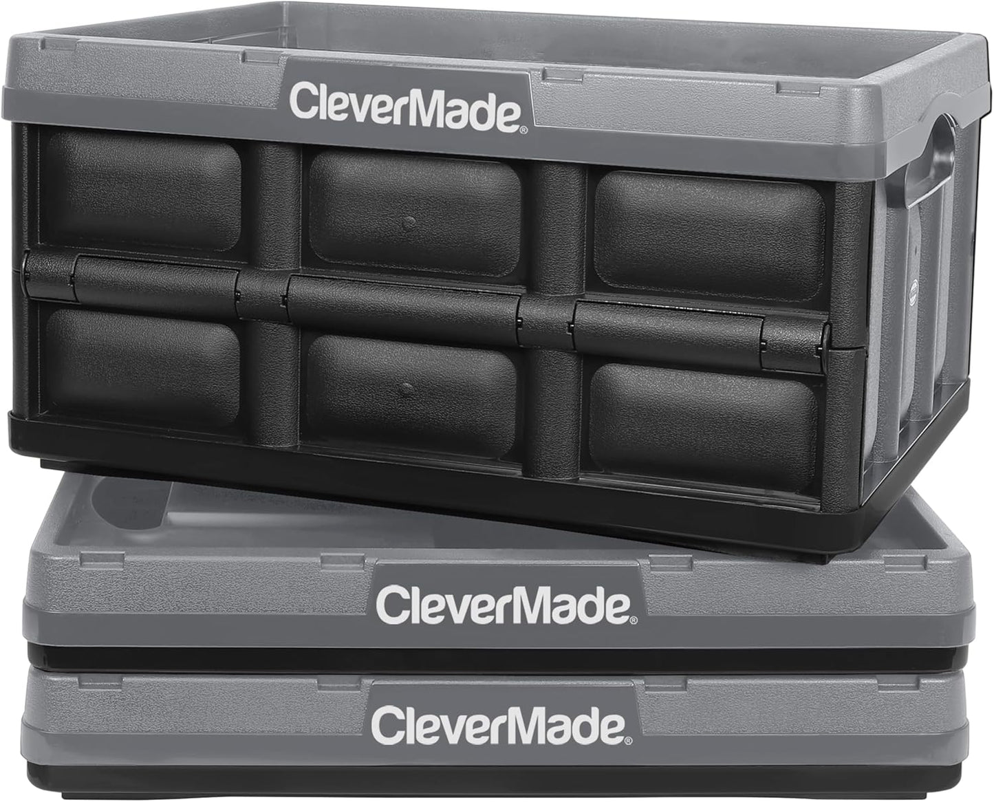 CleverMade Collapsible Storage Bins - Versatile 3 Pack 32L