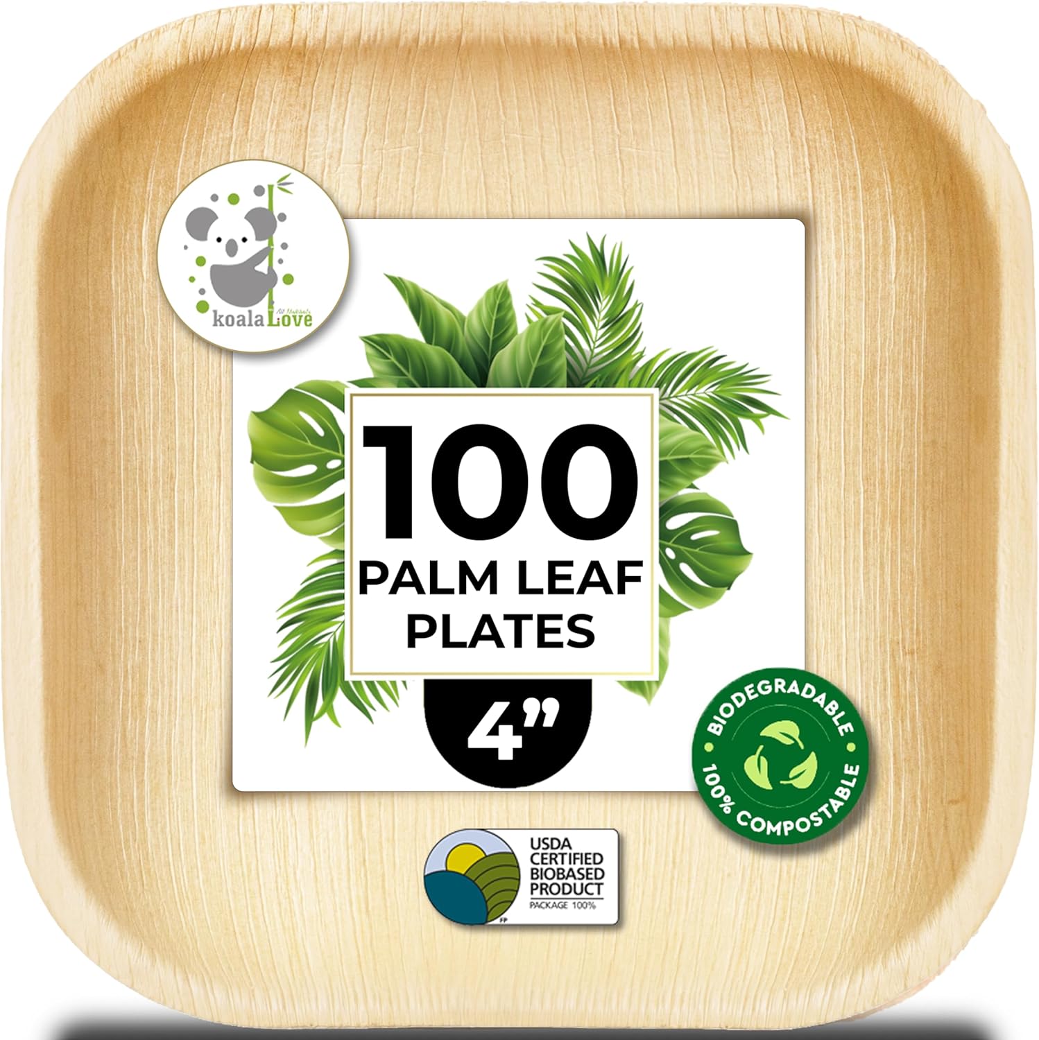 Palm Leaf Plates 4 Inch Disposable Eco-Friendly Party Supplies