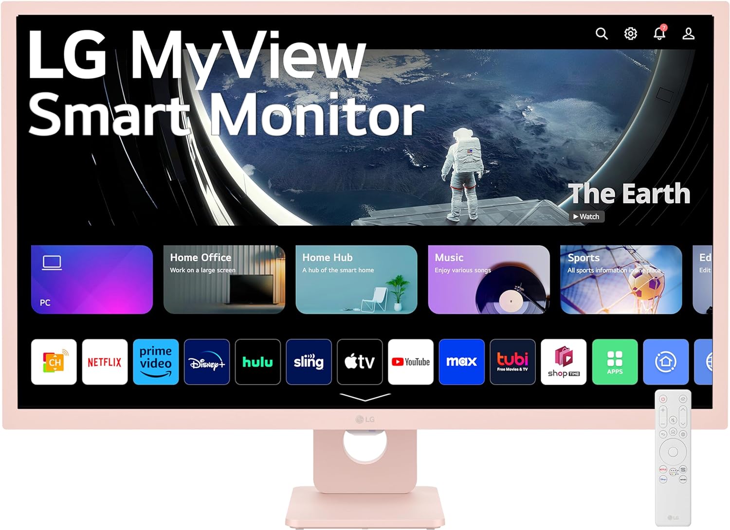 LG 32 FHD Smart Monitor, IPS Display, Built-in Speakers