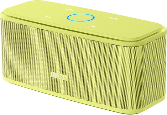 DOSS Touch Wireless Speaker: 12W HD Sound, 20H Playtime, Portable-Yellow