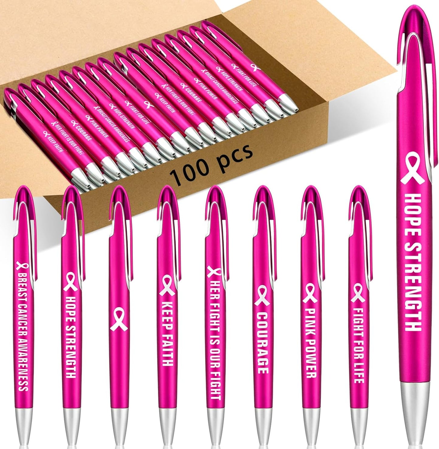 Breast Cancer Awareness Ballpoint Pens for Inspiration Gifts