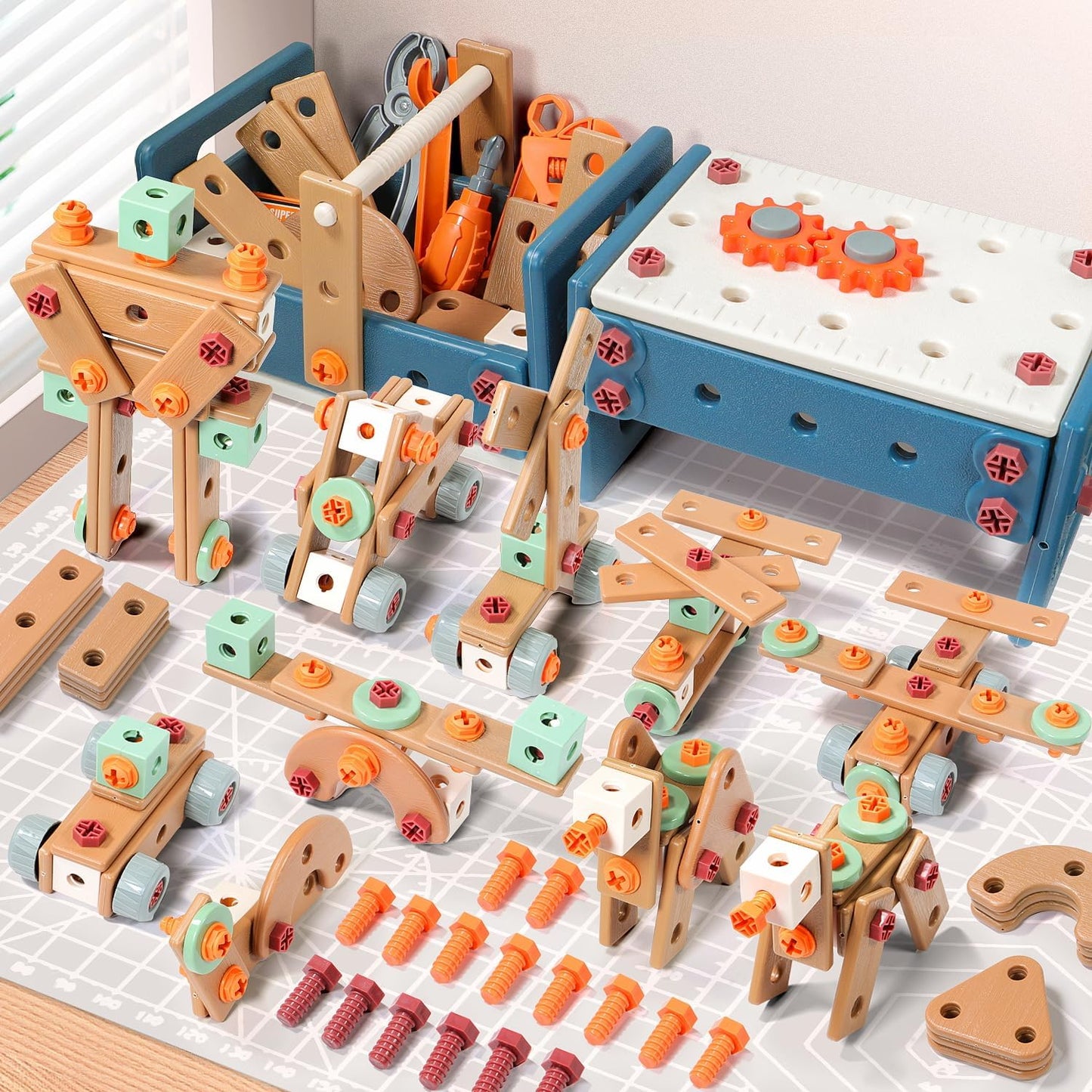 Kids Tool Set with Drill - 120Pcs Educational STEM Toy for Ages 2-4