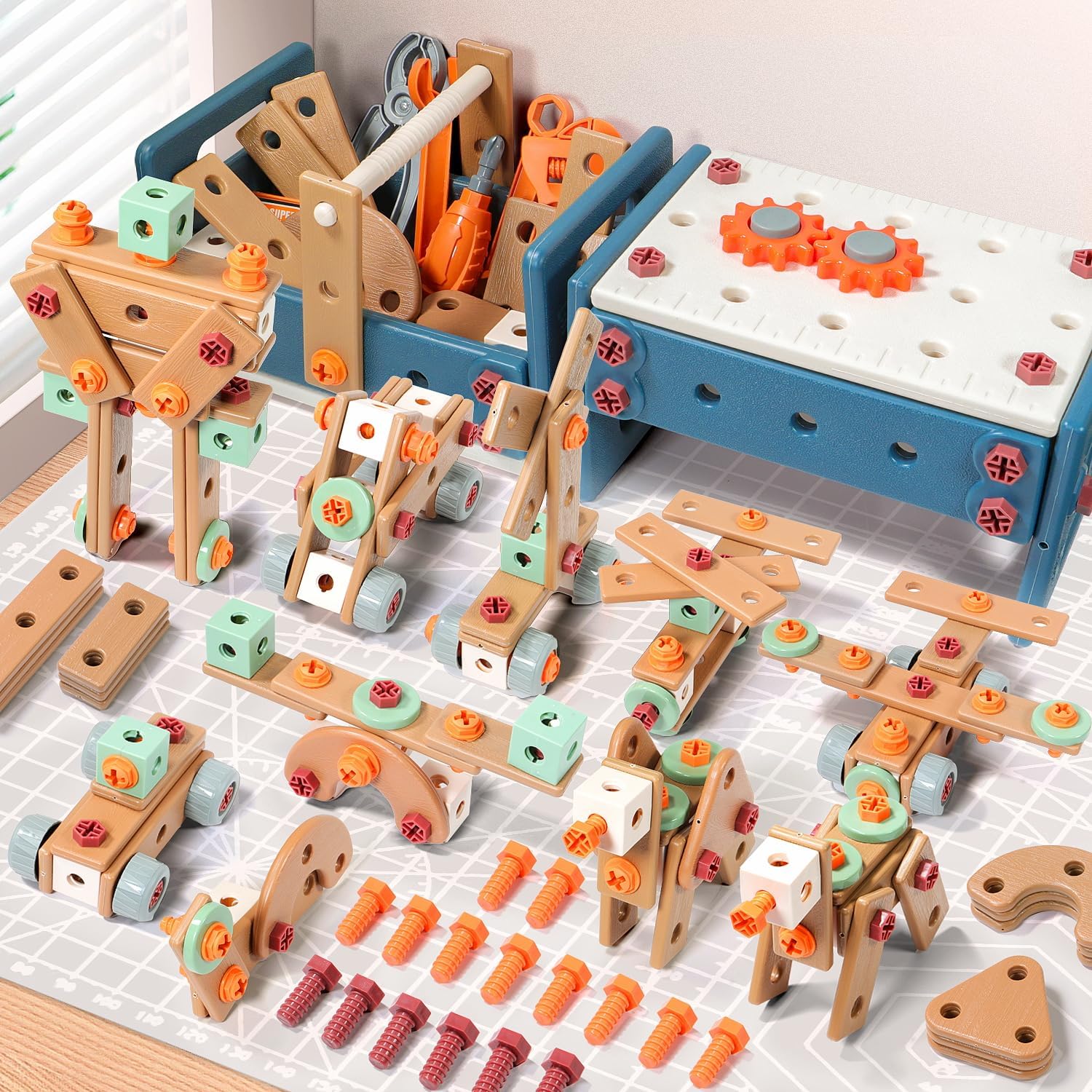 Kids Tool Set with Drill - 120Pcs Educational STEM Toy for Ages 2-4