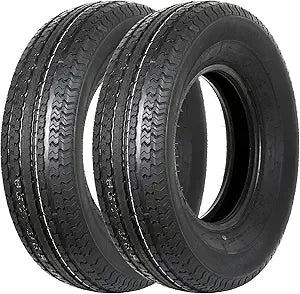 Set of 2 ST225/75R15 Radial Trailer Tires for Heavy Loads