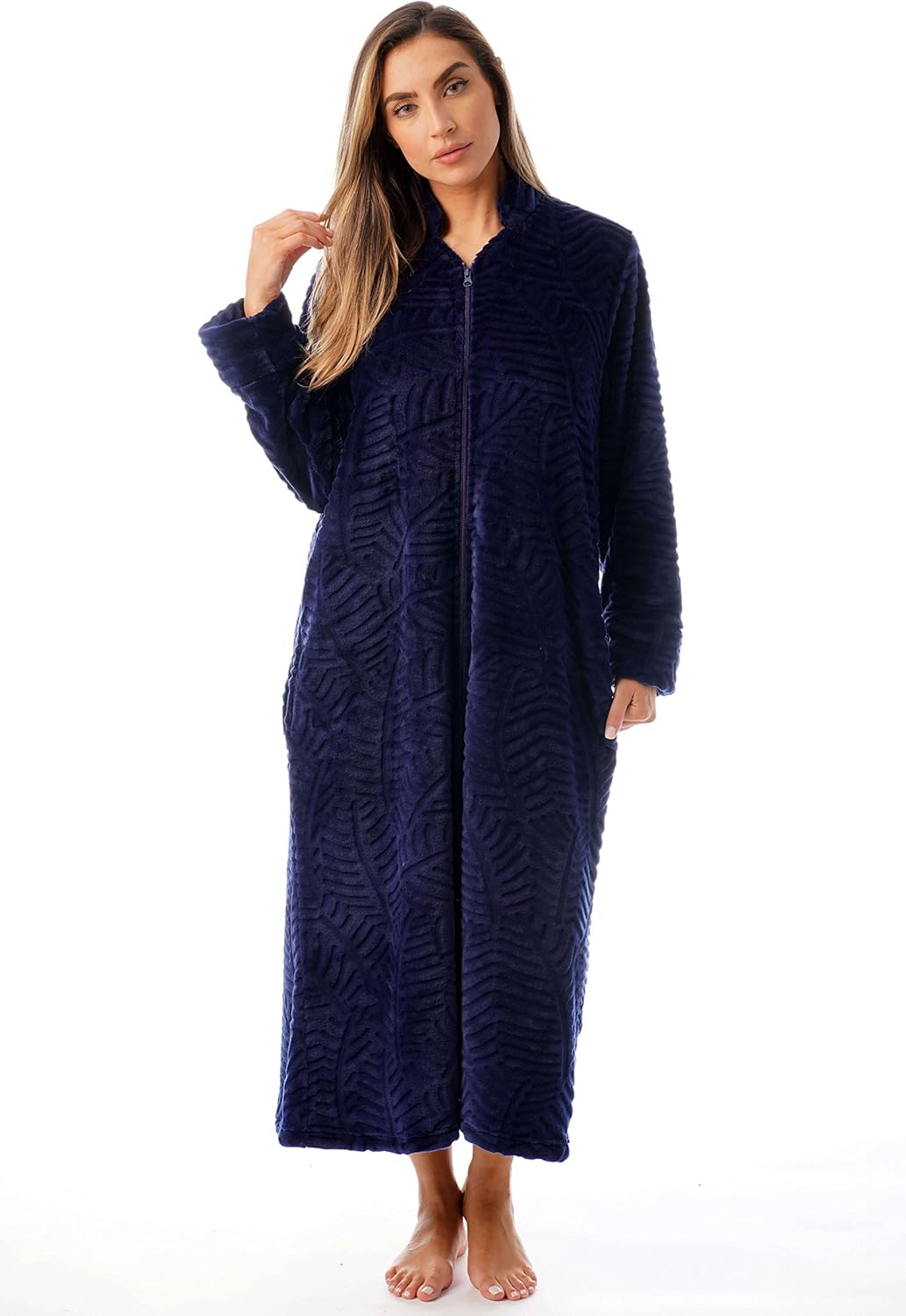 Just Love Plush Zipper Lounger Robe for Ultimate Comfort