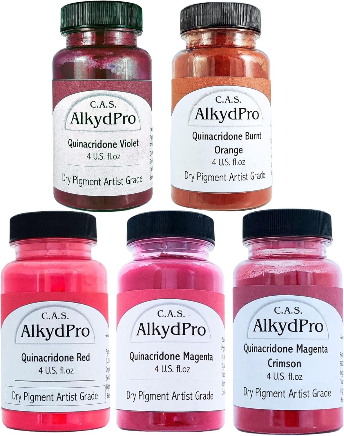 Quinacridone Pigment Set for Artists - 4 Fl Oz Pack of 5
