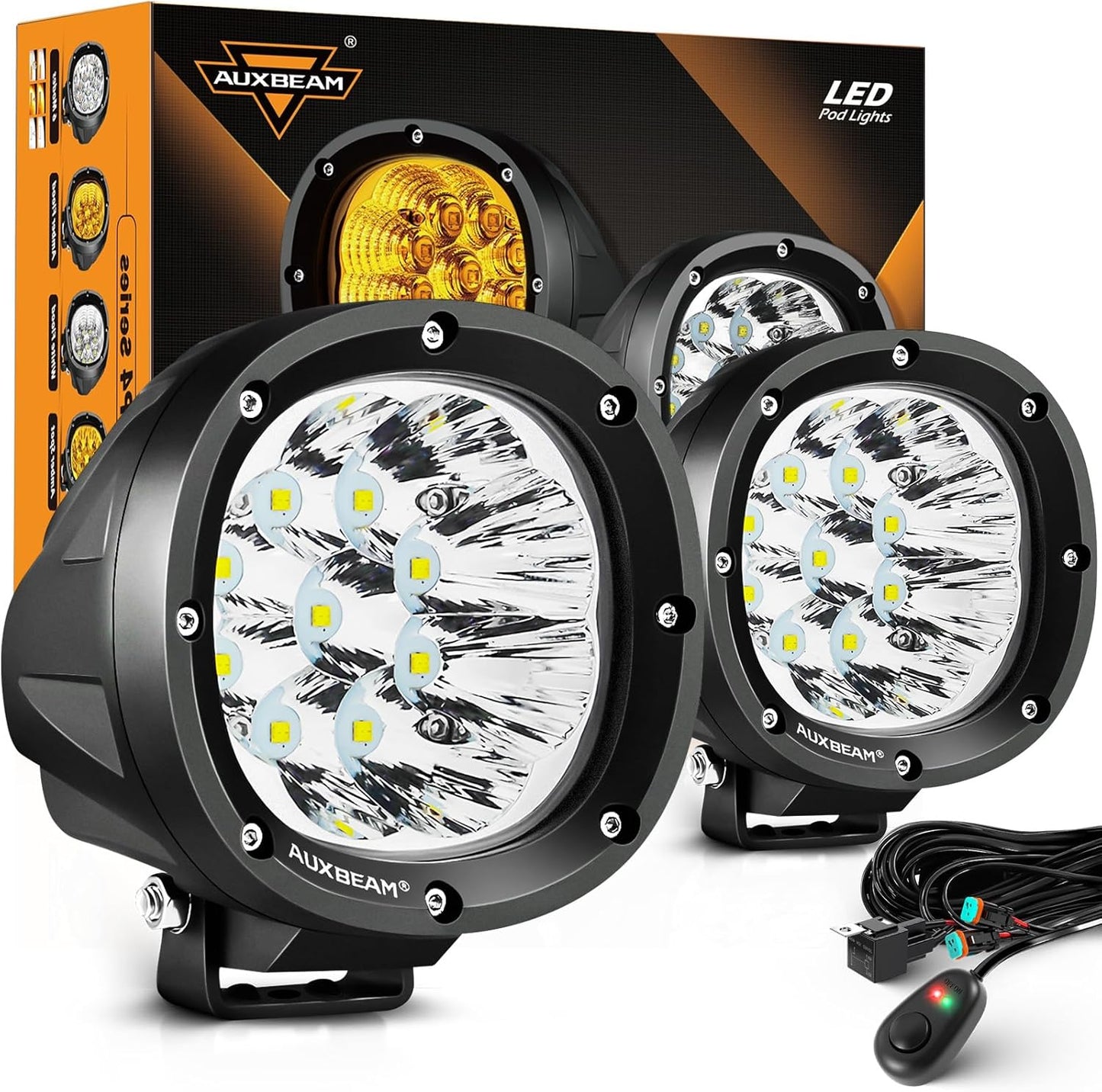 Auxbeam P4 Series 4 Inch 90W Round LED Offroad Lights Review