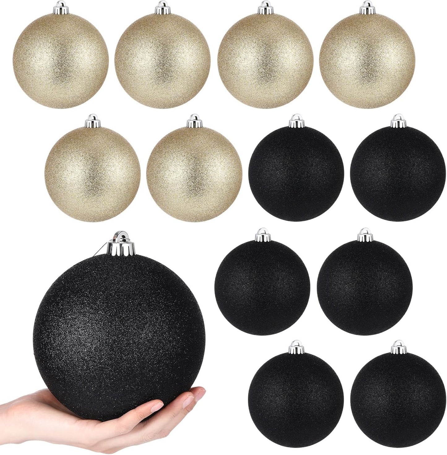 12 Pcs 6 Inch Large Christmas Ball Ornaments for Holiday Decor
