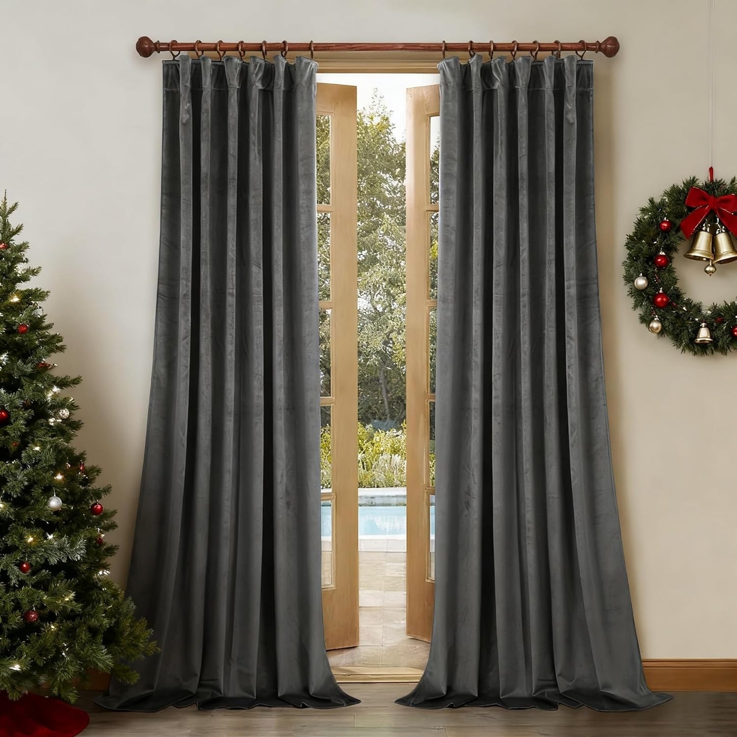 StangH Blackout Velvet Curtains 120-inch for Elegant Privacy