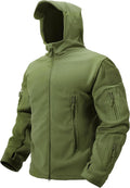 TACVASEN Mens Fleece Jacket Full Zip Tactical Hoodies - Windproof