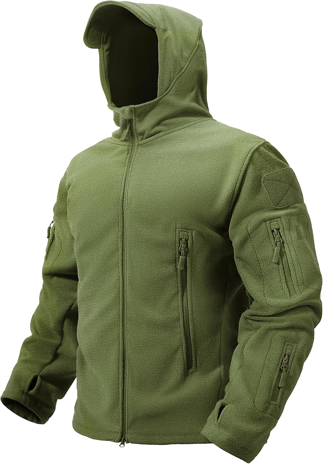 TACVASEN Mens Fleece Jacket Full Zip Tactical Hoodies Warm Coats