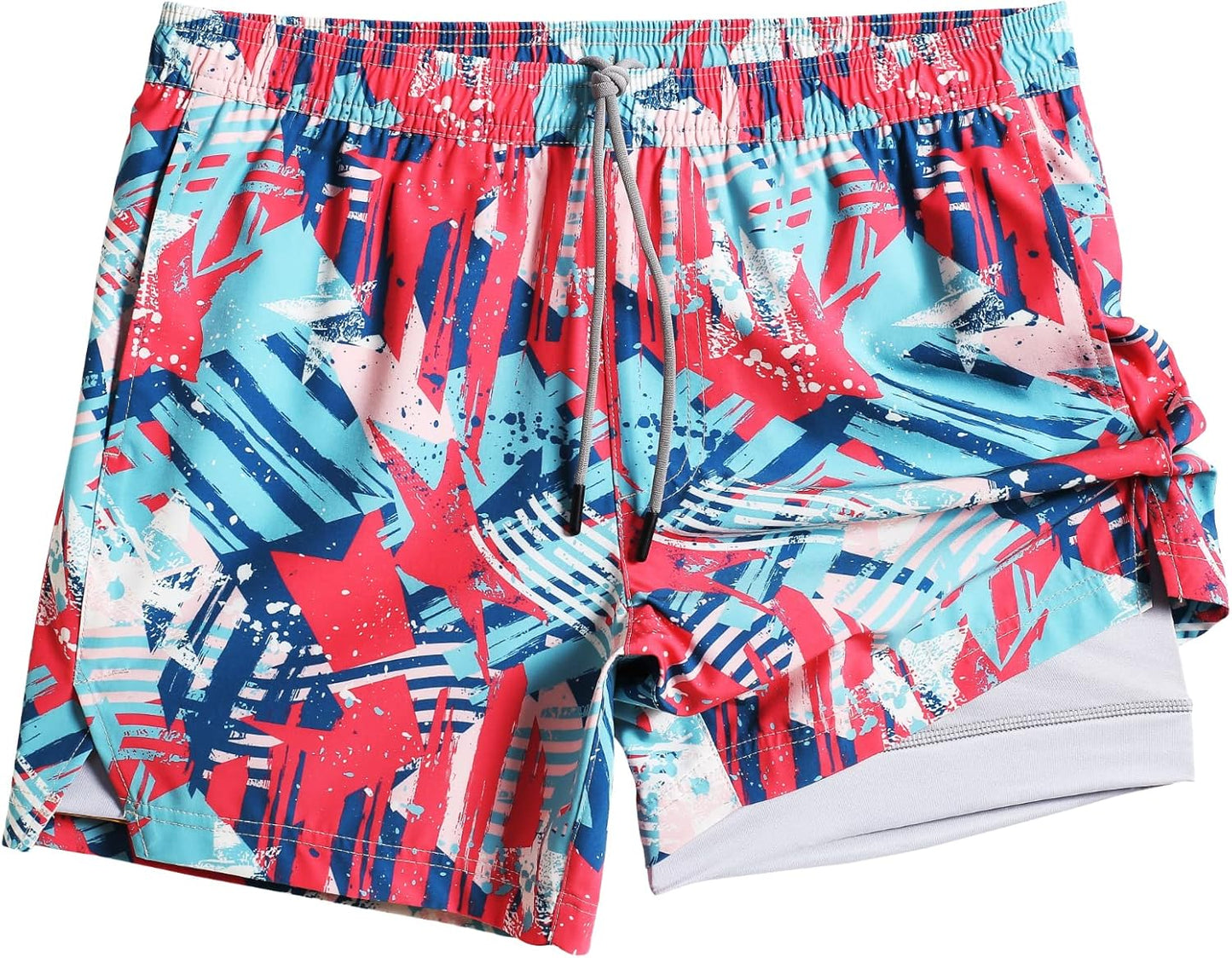 maamgic Mens 5in Gym Running Shorts - 2 in 1 Quick Dry Design