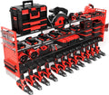 52 in Heavy Duty Power Tool Organizer Wall Mount - 4-Tier Drill Rack