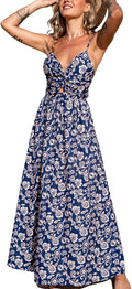 CUPSHE Women's Maxi Dress Floral Print Twisted V Neck - Summer Staple