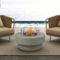 Propane Outdoor Fire Pit Table with Wind Glass Shield - Modern Flint