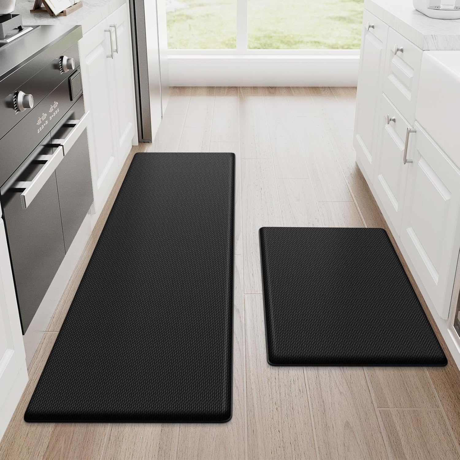 StepRite Kitchen Mats Set - Cushioned Anti-Fatigue Floor Rugs