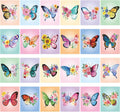 Pre Drawn Butterfly Canvas 24 Pc Kit for Painting Parties - 8 x 8 in