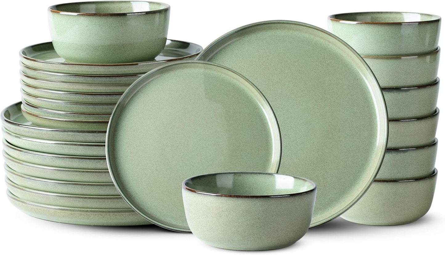 GBHOME Ceramic Dinnerware Set for 8, 24 Pieces Stoneware
