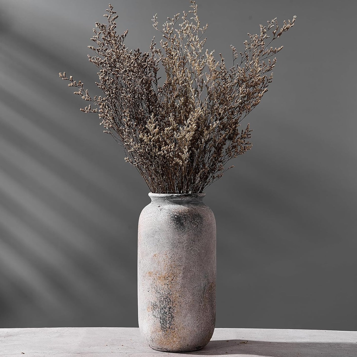 Ceramic Farmhouse Vase for Decor - Rustic Vintage Flower Pot