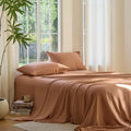 DOZ Sheet Set Twin XL Clay - 100% Viscose Bamboo Cooling Sheets