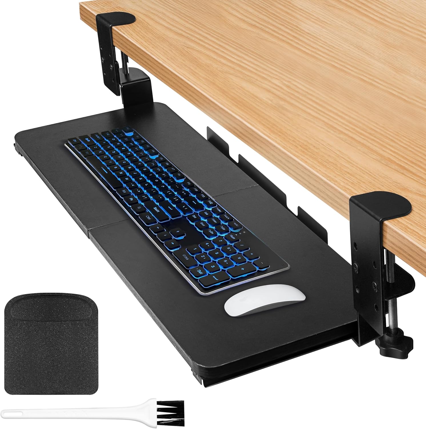 Spacious Slide-Out Keyboard Tray for Effortless Typing