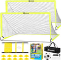 Kids Soccer Goals for Backyard Set of 2 - Portable Pop Up 6x4 ft