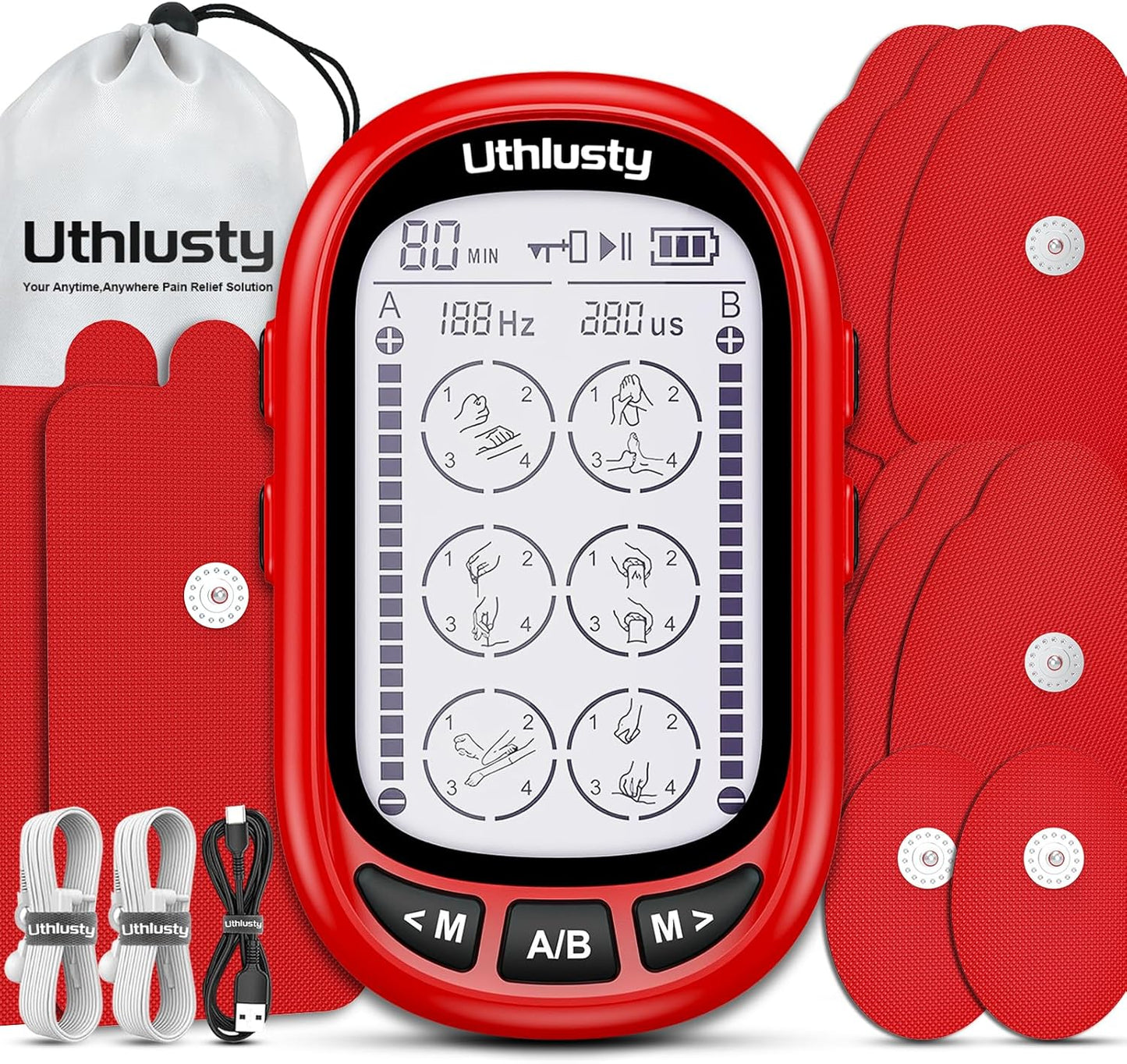TENS Unit Muscle Stimulator for Pain Relief with 24 Modes