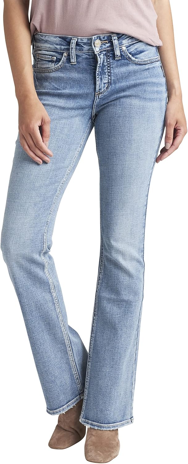 Suki Mid Rise Curvy Fit Bootcut Jeans for Women by Silver Jeans