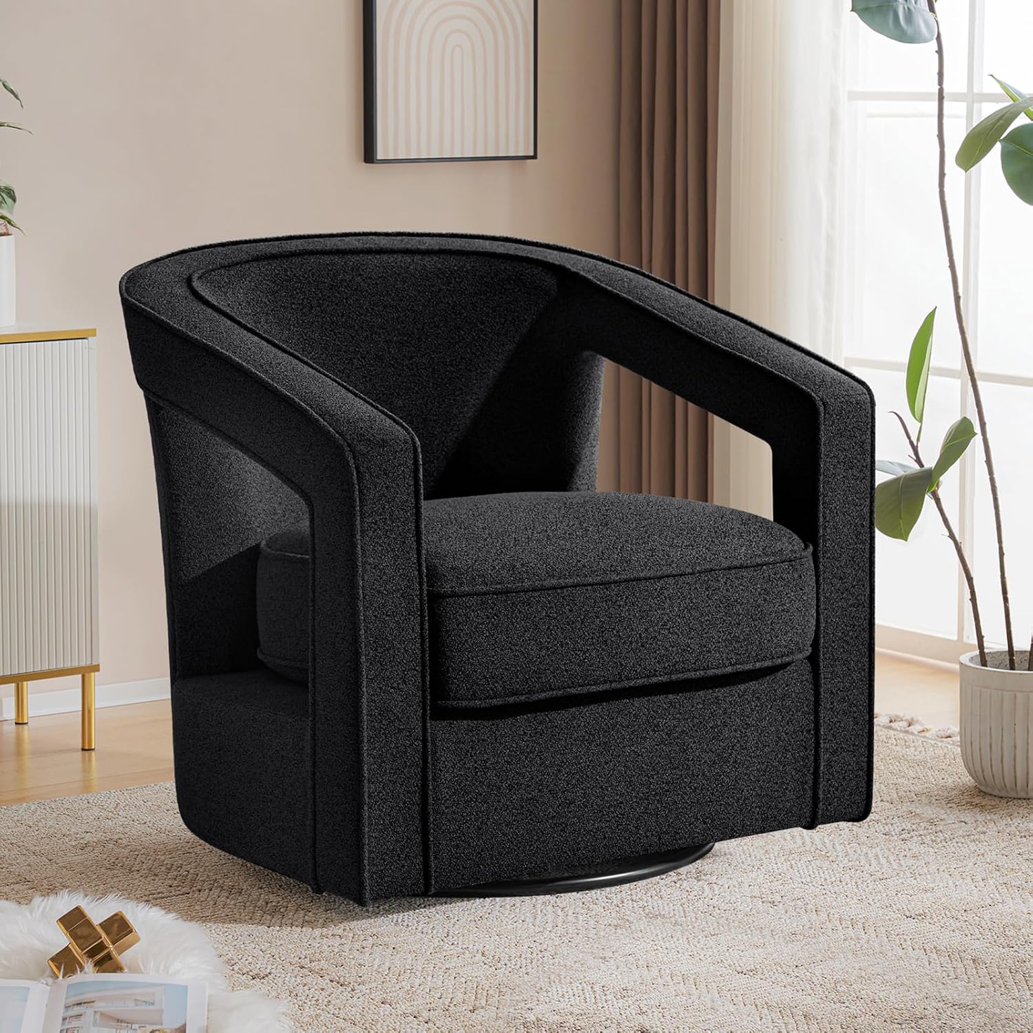 Chenille Swivel Accent Chair - Cozy Comfort!