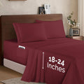 Elegant Comfort Luxury Microfiber 4-Piece Sheet Set in Burgundy