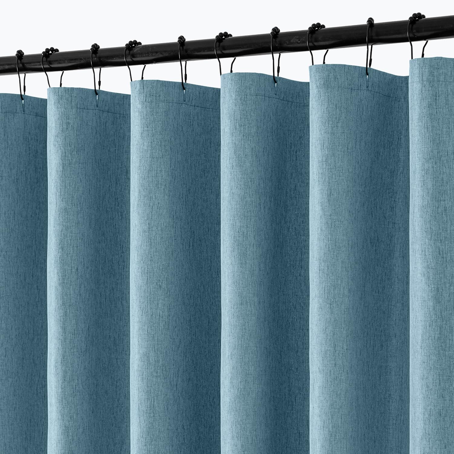 Extra Long Linen Shower Curtain Set, 108 Inch Heavy Duty Fabric
