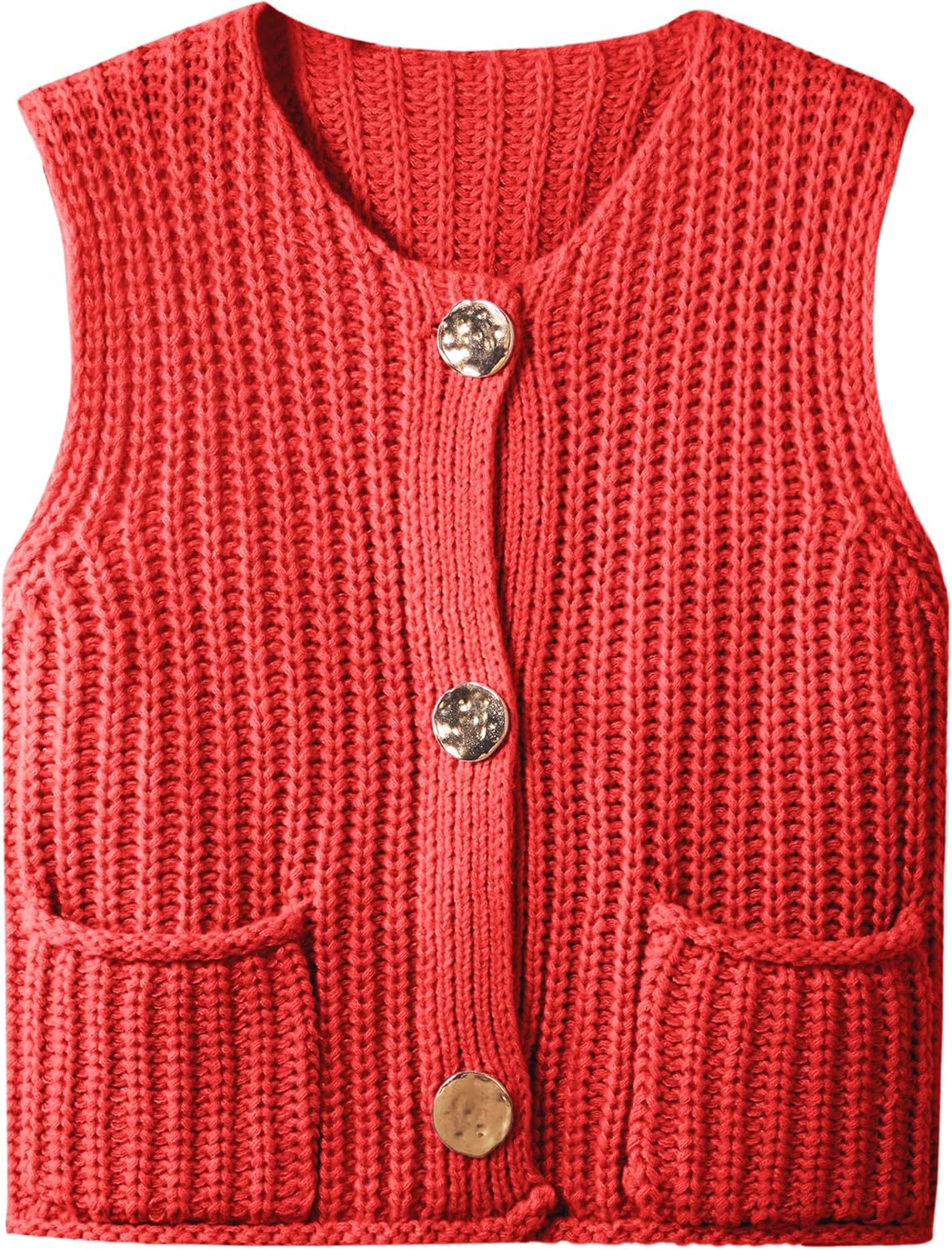 Hixiaohe Womens Crochet Chunky Knit Top with Pockets for Style