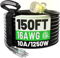 150FT 16/3 Outdoor Extension Cord Waterproof - Heavy Duty Cold Weather