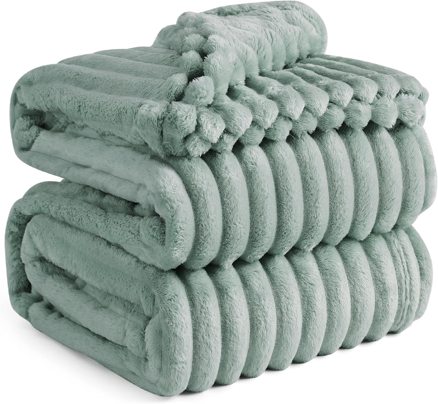 Bedsure GentleSoft Full Size Blanket - Cozy Soft Sage Green Throw
