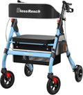 Foldable Rollator Walker with Seat for Seniors - Heavy-Duty Support