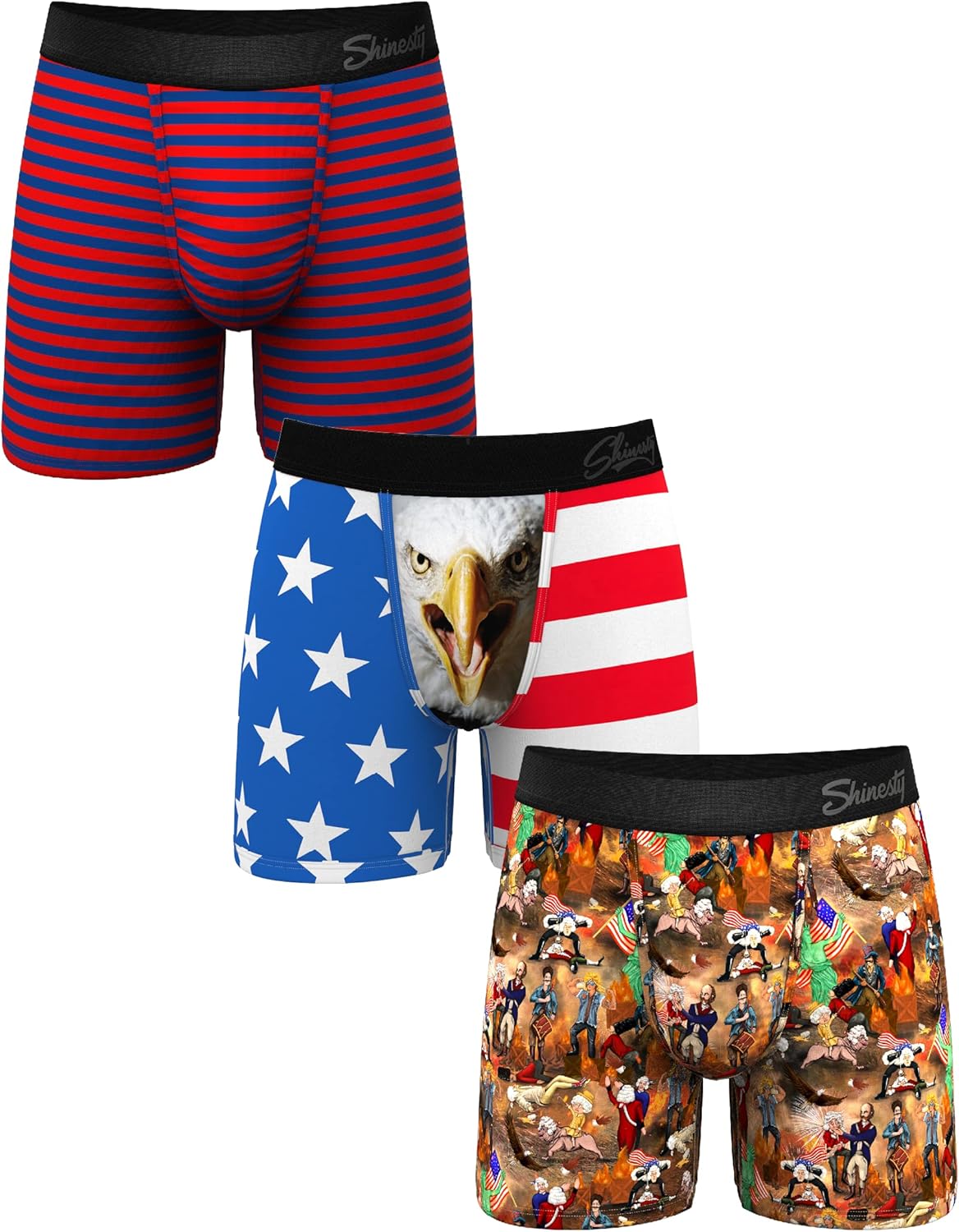 Shinesty Boxer Briefs for Men with Ball Hammock Support Pouch