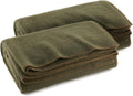 Ever Ready First Aid Olive Drab Warm Fire Retardant Blanket - 2-Pack