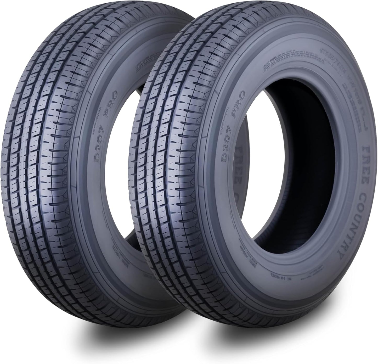 Premium Trailer Tires ST205/75R14 with Scuff Guard for Safety