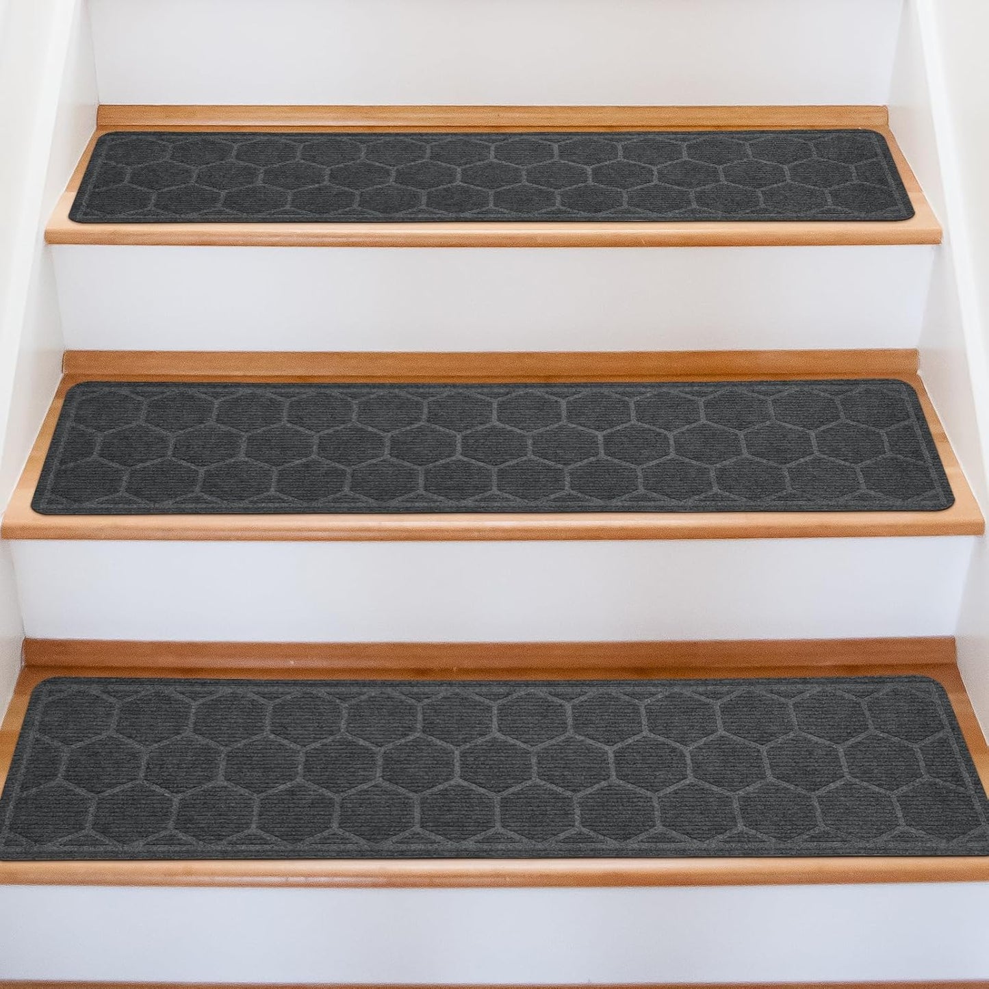 15 Pack Non-Slip Carpet Stair Treads for Indoor Wooden Steps