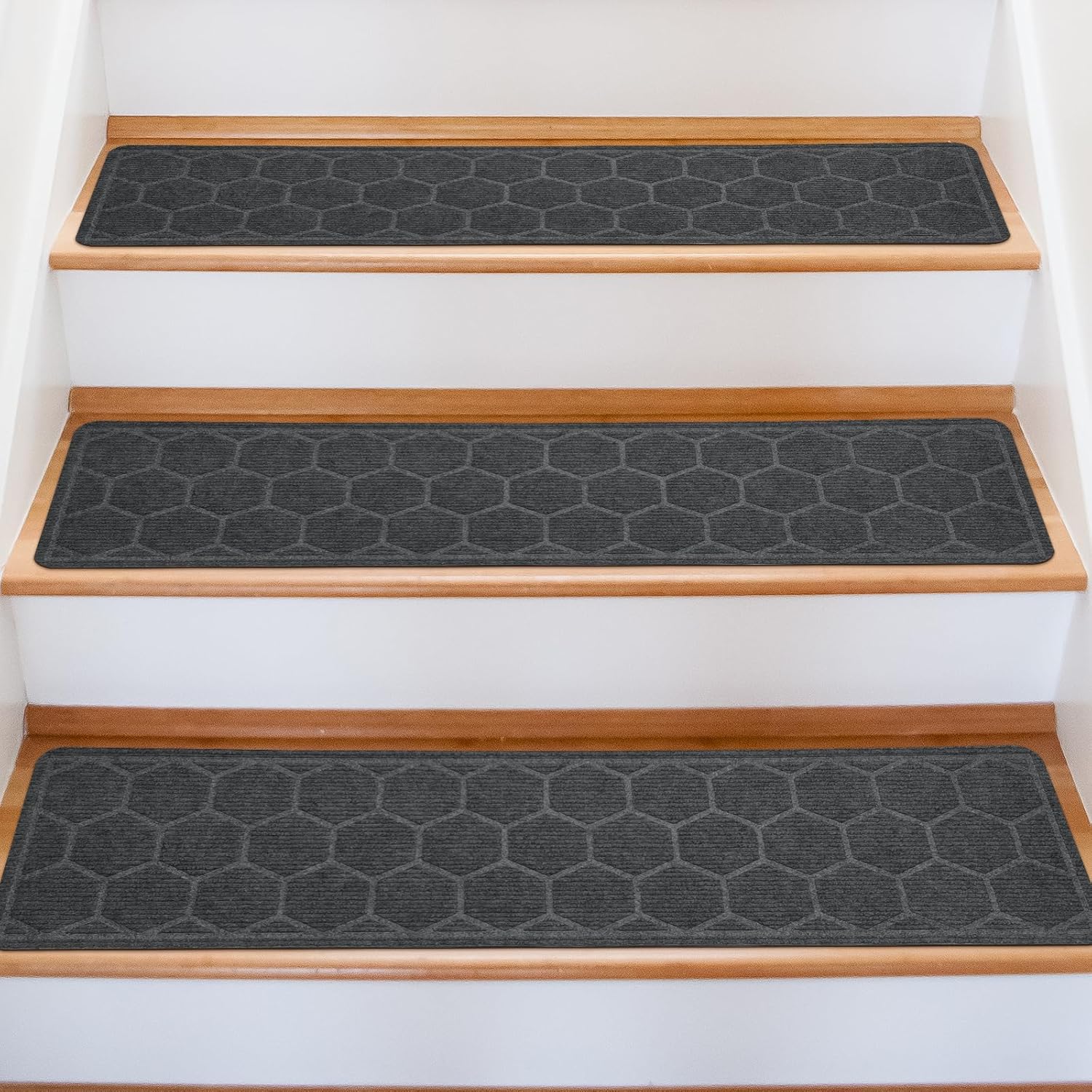 15 Pack Non-Slip Carpet Stair Treads for Indoor Wooden Steps