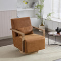 30.5 in Swivel PU Upholstered Accent Chair - Comfortable Lounge Seat
