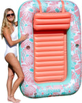 Aqua Inflatable Tanning Pool Lounger - Comfortable 6-in-1 Float