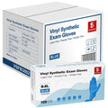 Schneider Blue Vinyl Exam Gloves, Medium, 1000ct - Latex-Free & Powder-Free