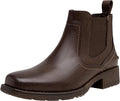 Jousen Chelsea Boots for Men Square Toe Ankle Dress Boots - Darkbrown