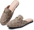 Black Animal Print Buckle Mules - Memory Foam Comfort