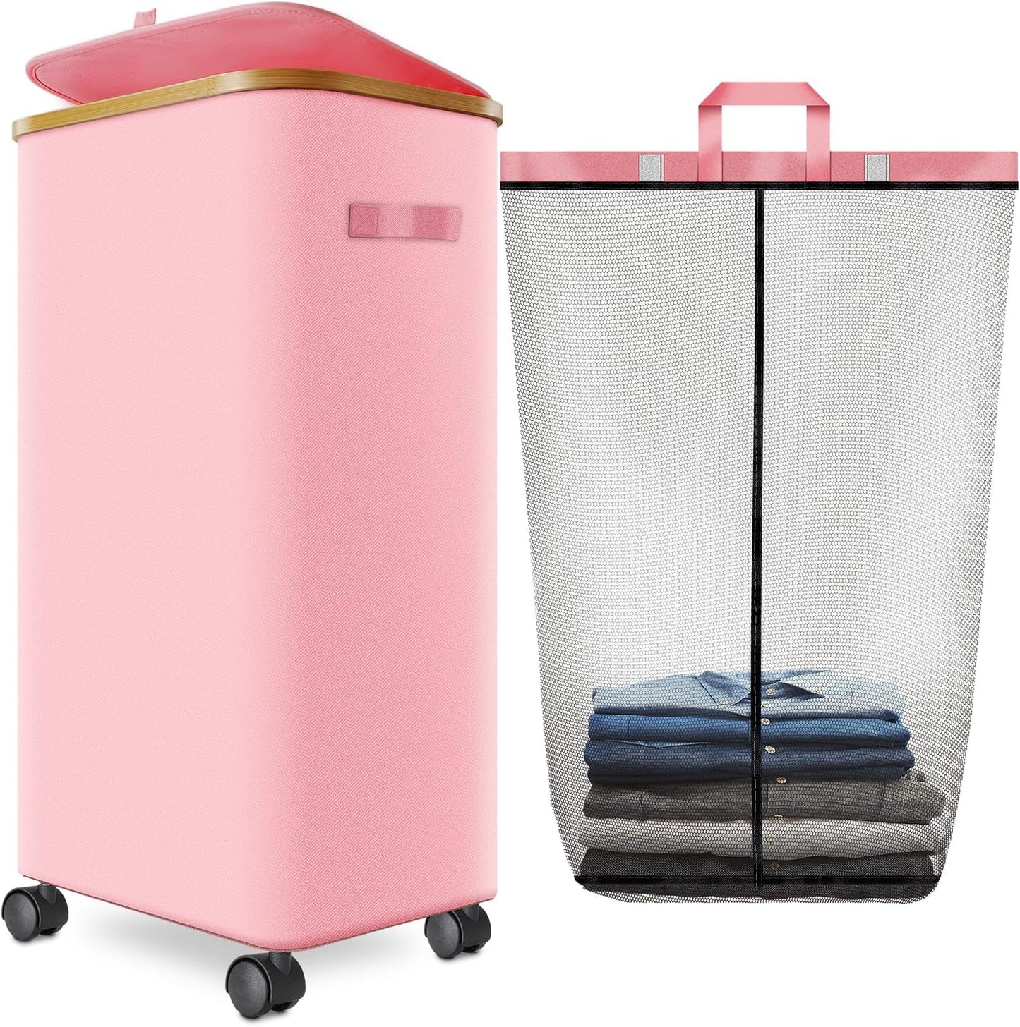 Laundry Hamper with Wheels for Easy Transport and Storage