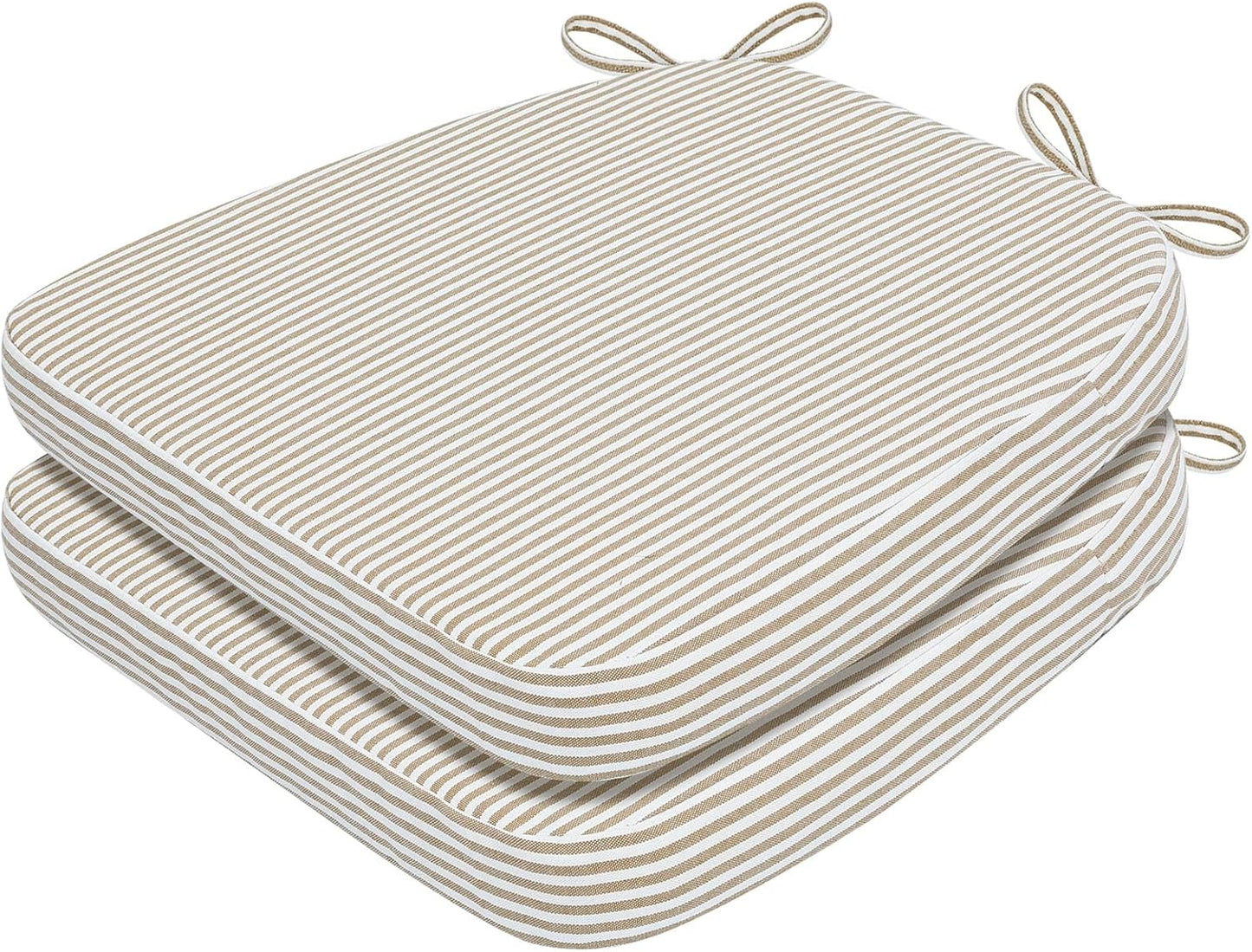 D-Shaped Chair Cushions for Dining, 2in Thick, Set of 2